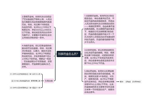 刑事罚金怎么罚？