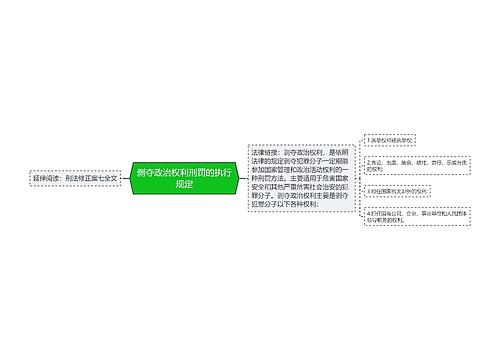 剥夺政治权利刑罚的执行规定