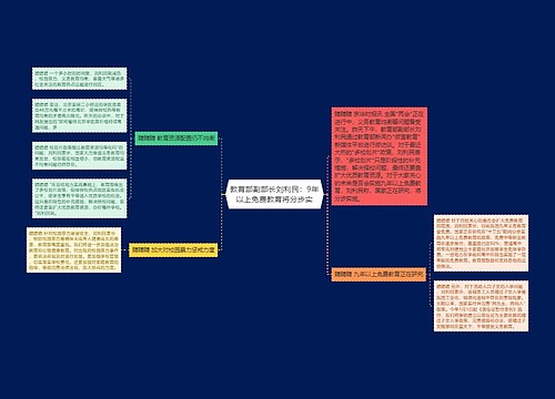 教育部副部长刘利民：9年以上免费教育将分步实