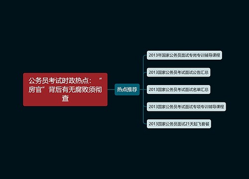 公务员考试时政热点：“房官”背后有无腐败须彻查