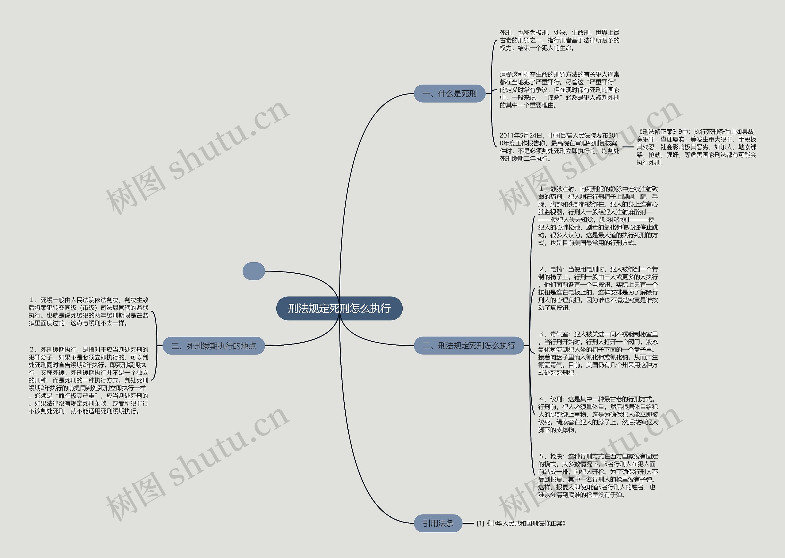 刑法规定死刑怎么执行思维导图