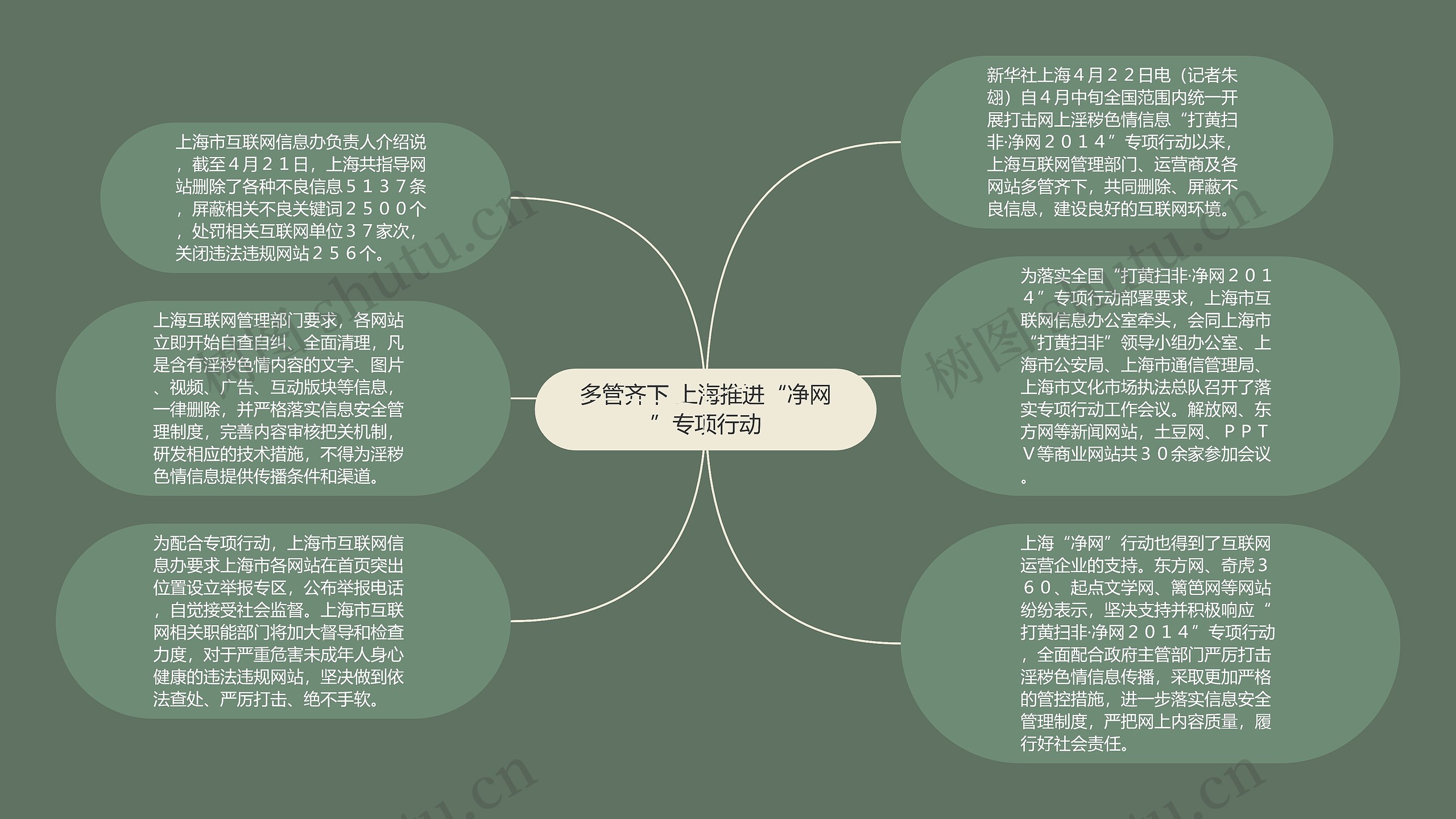 多管齐下 上海推进“净网”专项行动思维导图