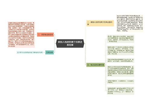 拿别人钱财的属于民事还是刑事