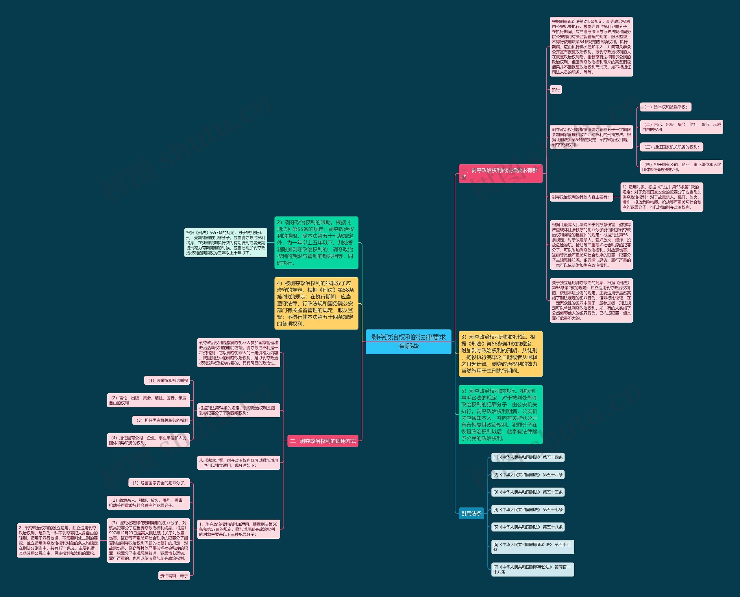 剥夺政治权利的法律要求有哪些思维导图