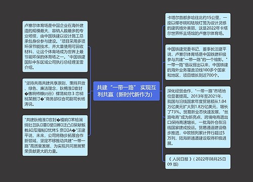 共建“一带一路” 实现互利共赢（新时代新作为）