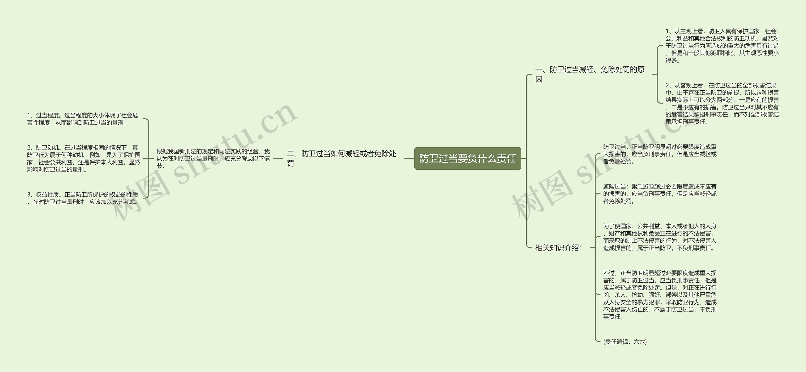 防卫过当要负什么责任