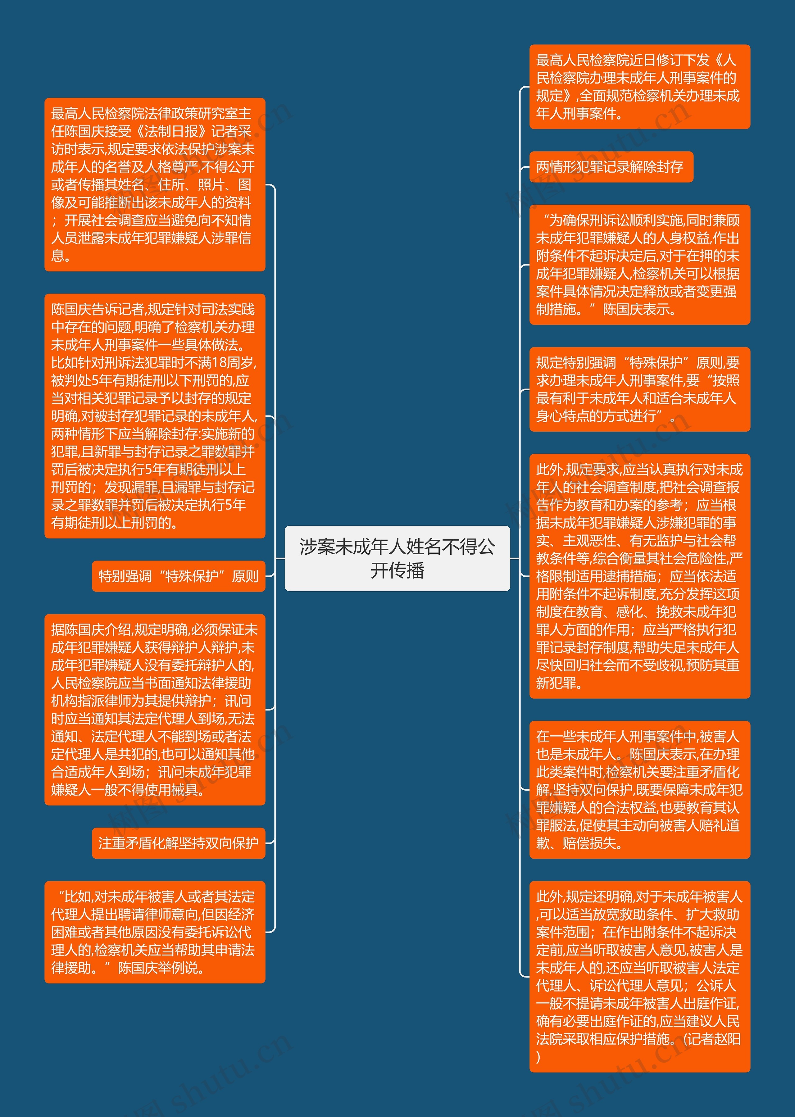 涉案未成年人姓名不得公开传播思维导图