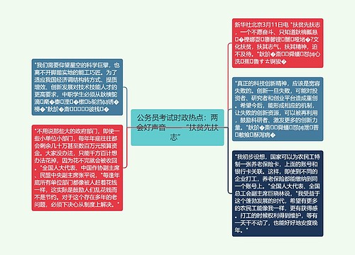 公务员考试时政热点：两会好声音——“扶贫先扶志”