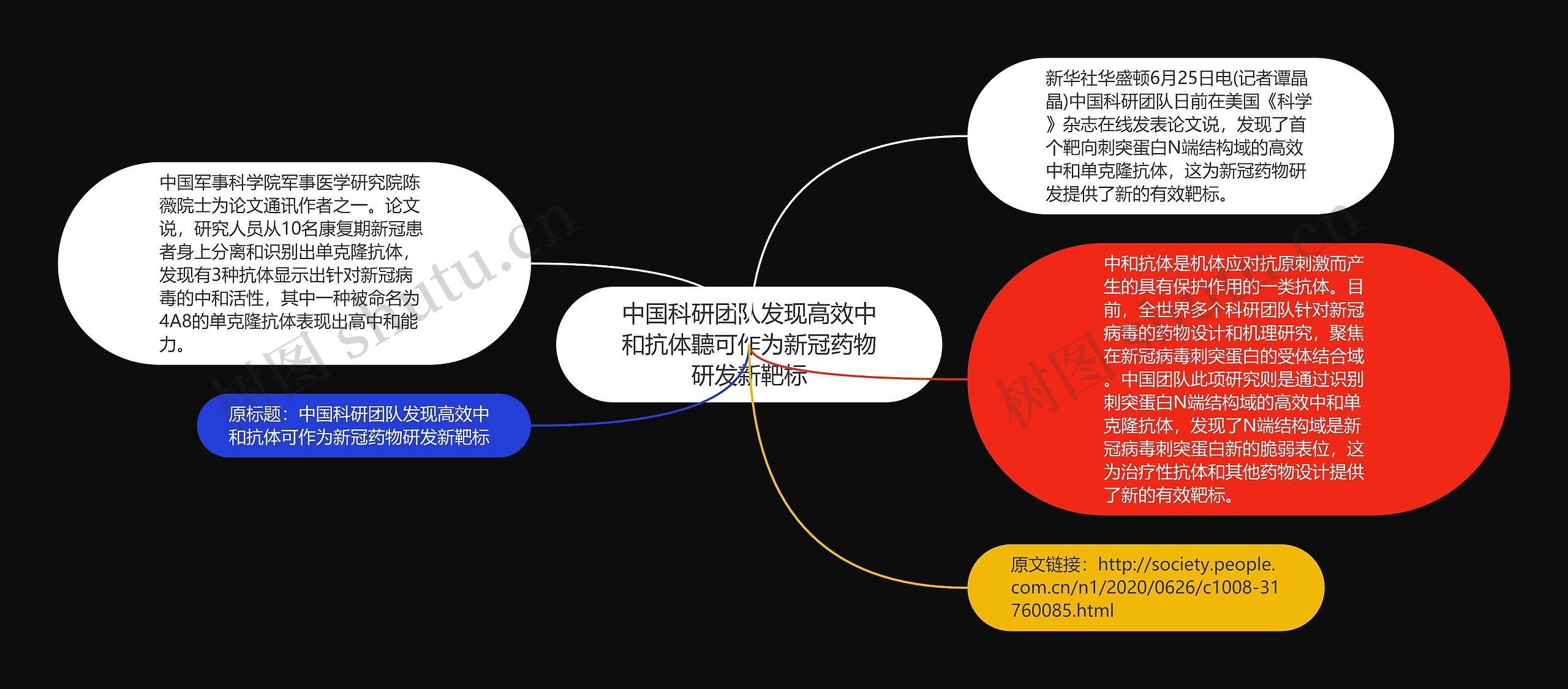 中国科研团队发现高效中和抗体聽可作为新冠药物研发新靶标思维导图