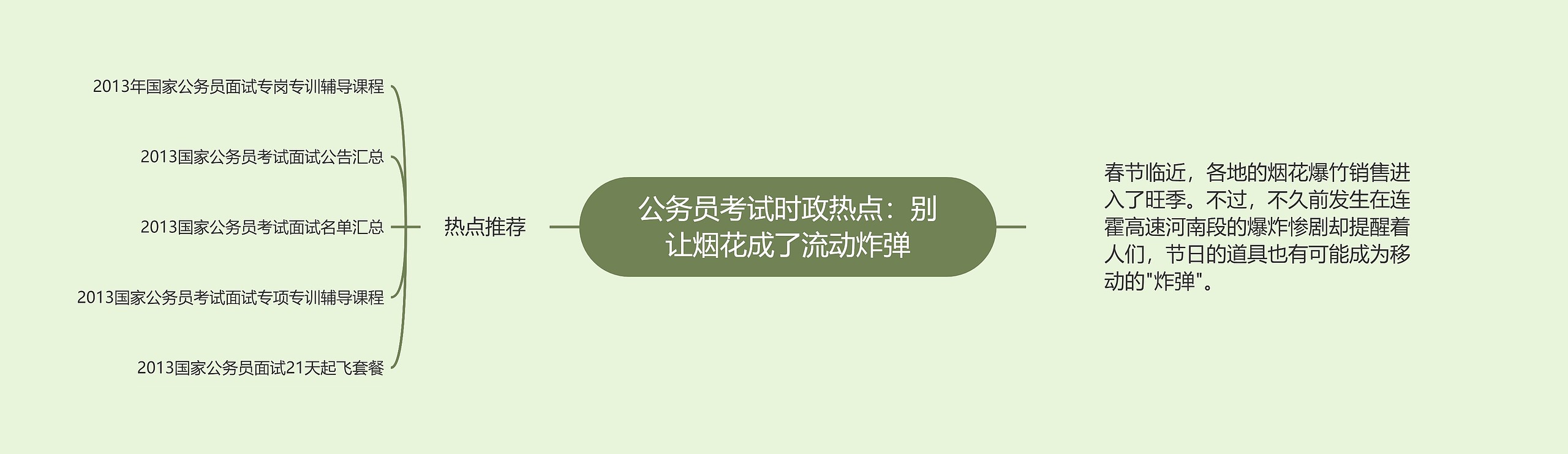 公务员考试时政热点：别让烟花成了流动炸弹