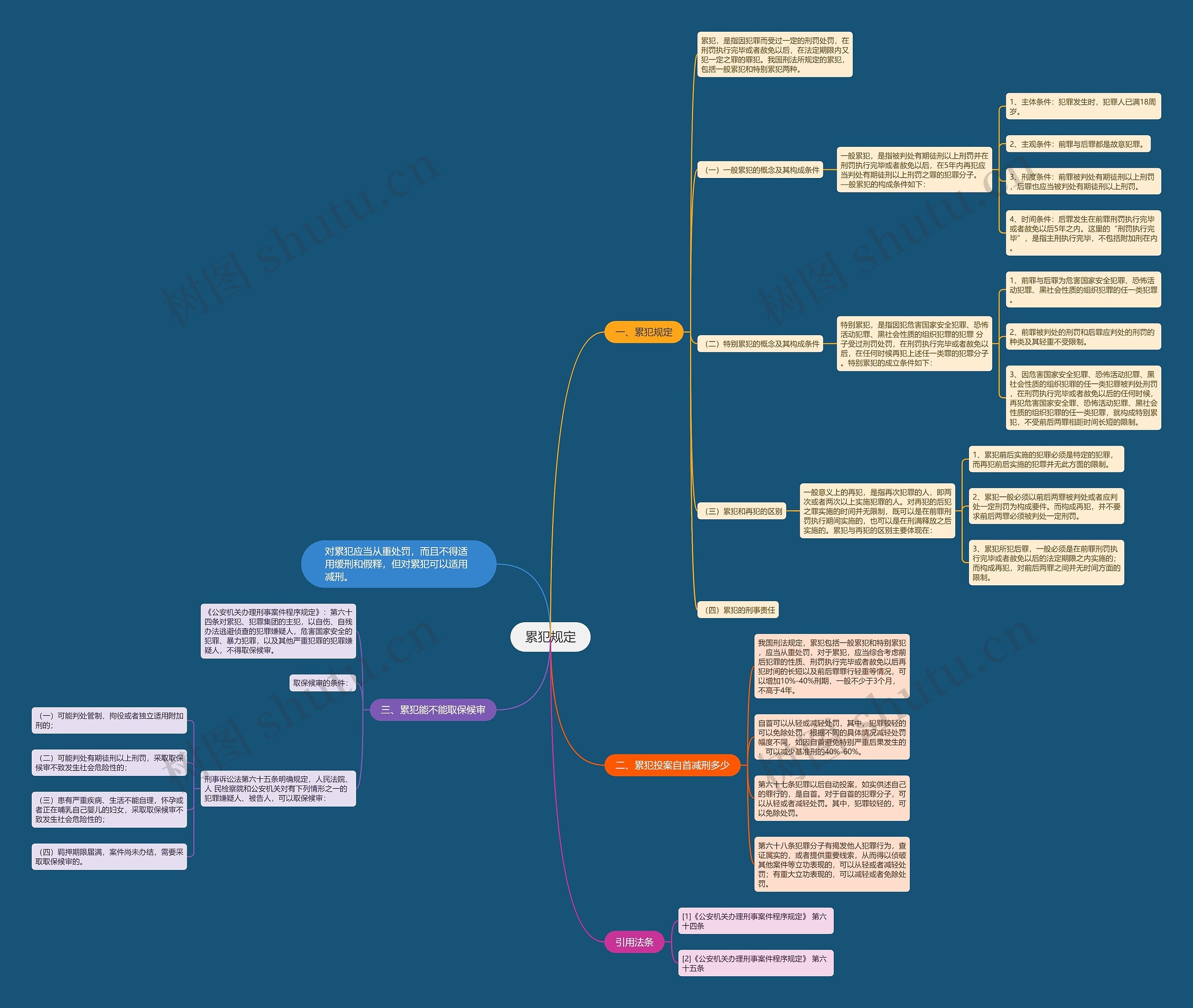累犯规定思维导图
