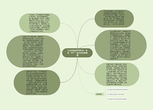 公务员面试时政热点：食品“早产”背后的监管漏洞