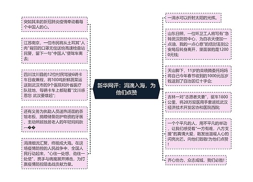 新华网评：涓滴入海，为他们点赞