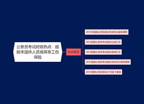 公务员考试时政热点：超龄未退休人员或将享工伤保险