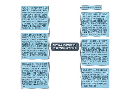 时政热点:警惕"政府涨价职能论"背后的权力傲慢