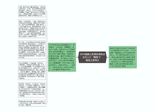 2016国家公务员时政热点：北方人口“雁南飞”，顺流之势而已