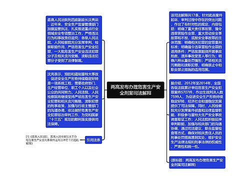 两高发布办理危害生产安全刑案司法解释