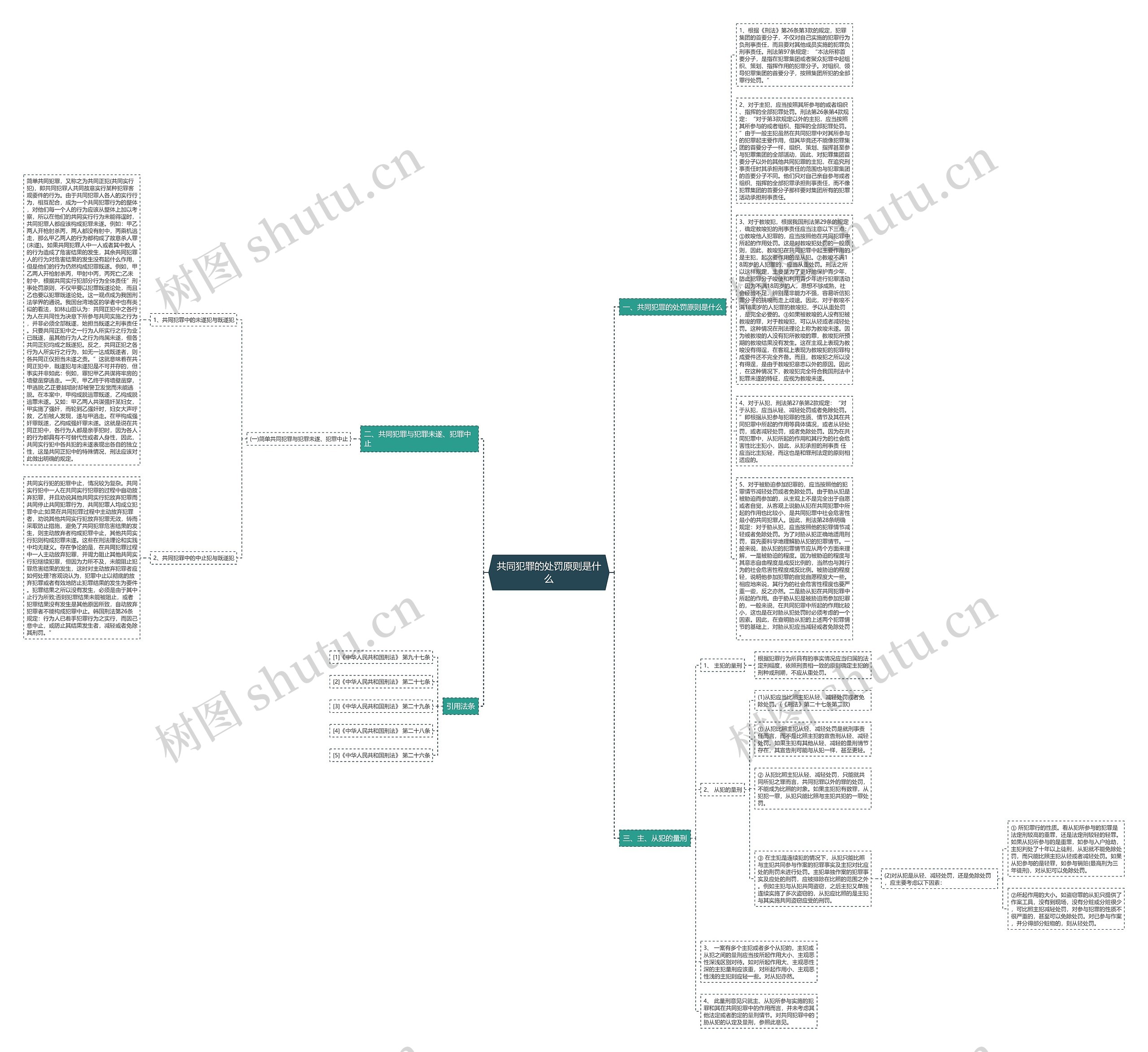 共同犯罪的处罚原则是什么思维导图