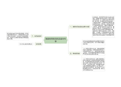 我国刑罚的目的及基本内容