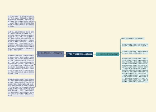 2022农村开荒地如何确权