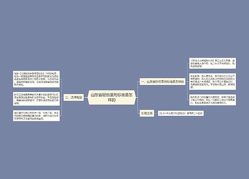 山东省轻伤量刑标准是怎样的