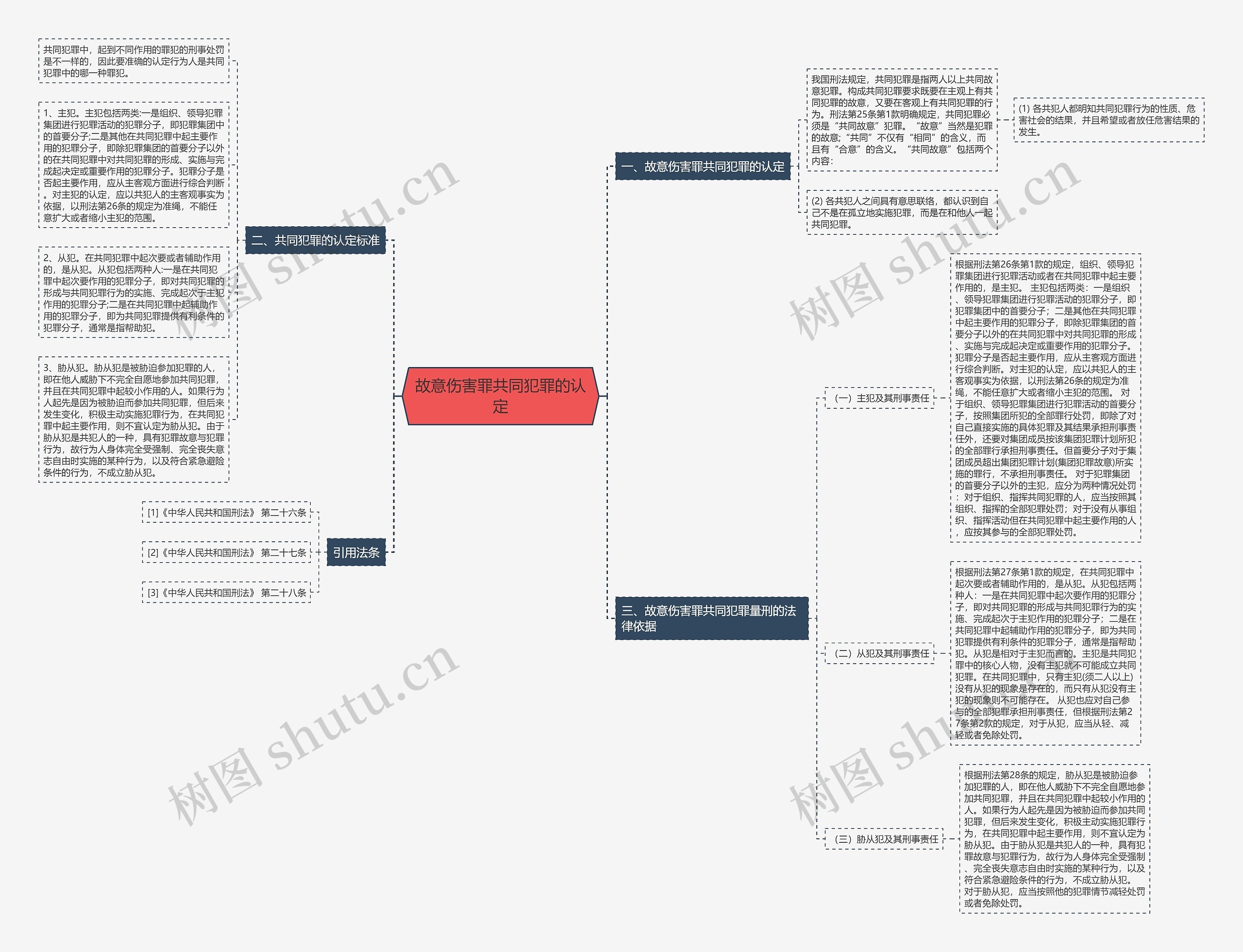 故意伤害罪共同犯罪的认定思维导图