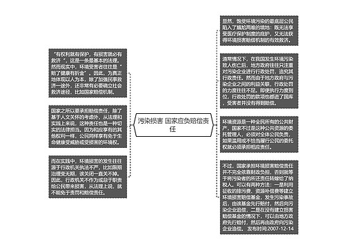 污染损害 国家应负赔偿责任 