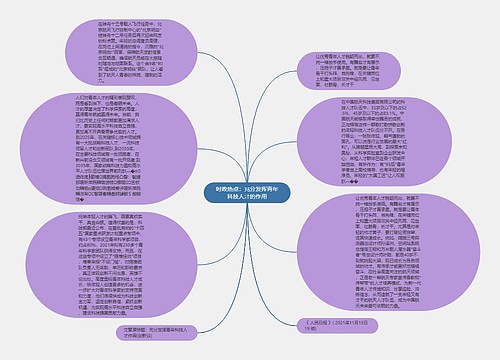 时政热点：充分发挥青年科技人才的作用