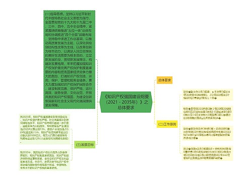 《知识产权强国建设纲要（2021－2035年）》之总体要求