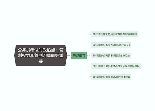 公务员考试时政热点：管制权力和管制刀具同等重要