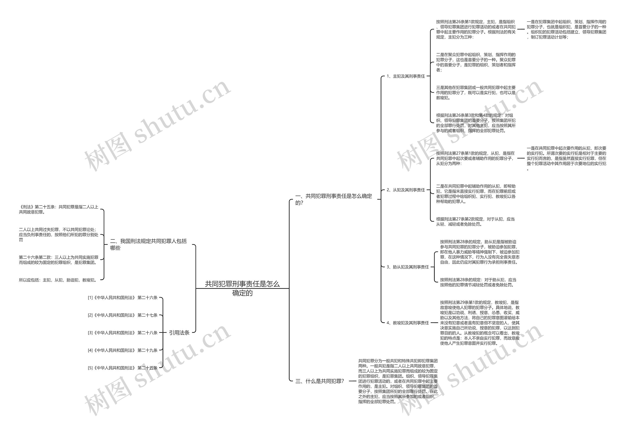 共同犯罪刑事责任是怎么确定的思维导图