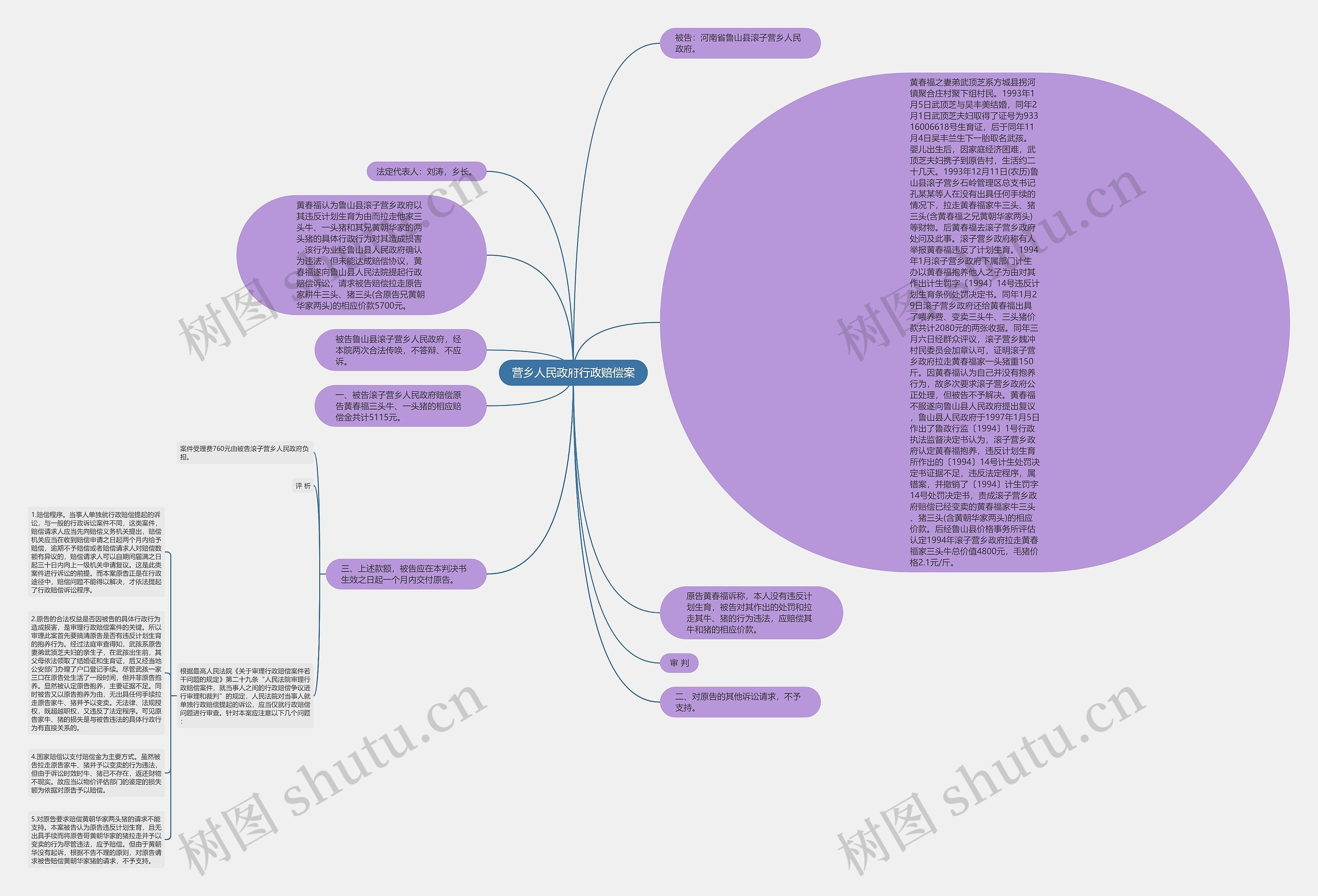 营乡人民政府行政赔偿案思维导图