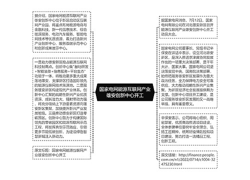 国家电网能源互联网产业雄安创新中心开工