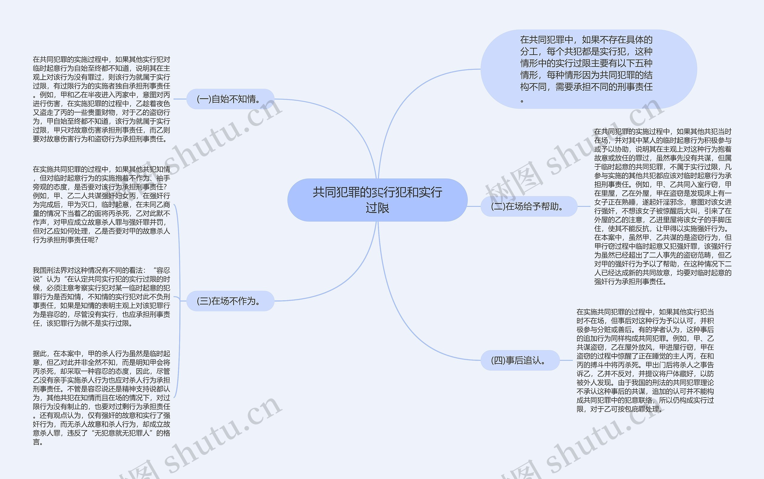 共同犯罪的实行犯和实行过限思维导图