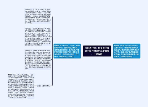 张宏森代表：加快传统媒体与新兴媒体的深度融合、一体发展