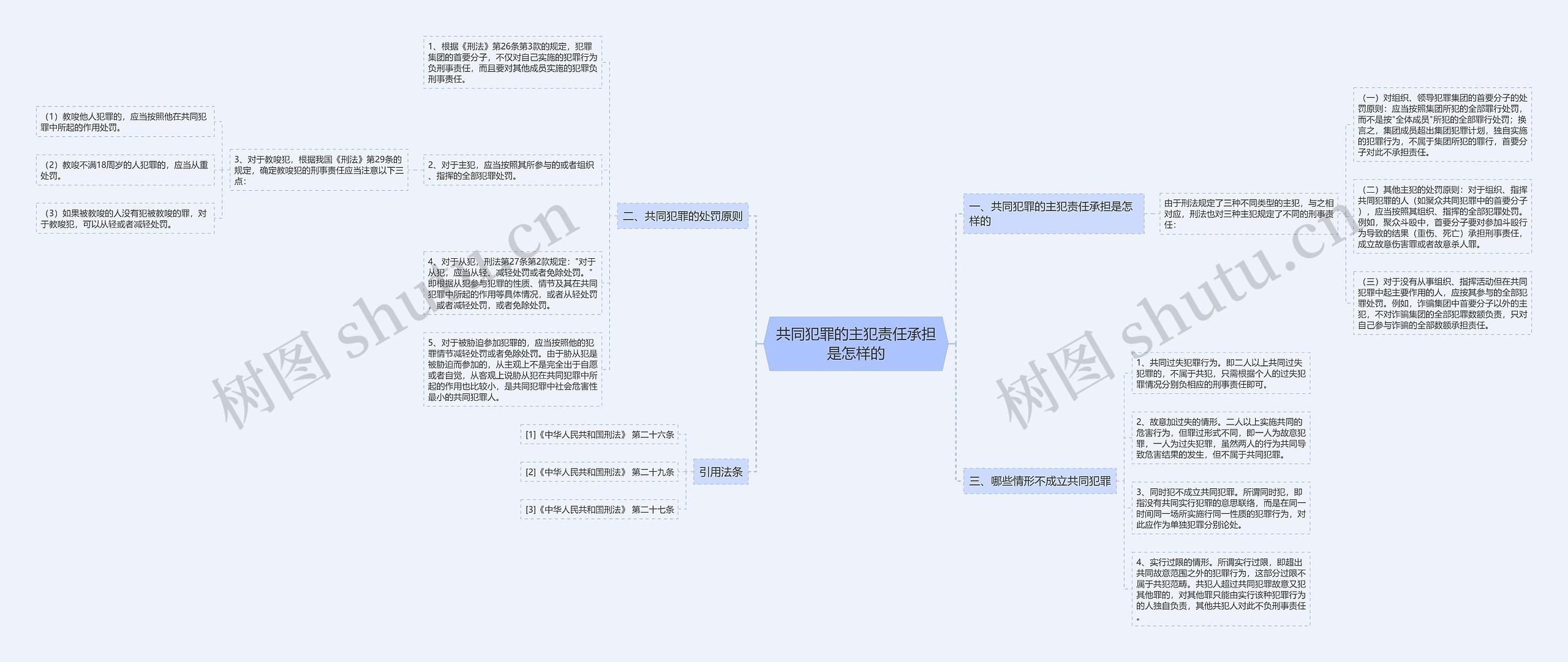 共同犯罪的主犯责任承担是怎样的思维导图
