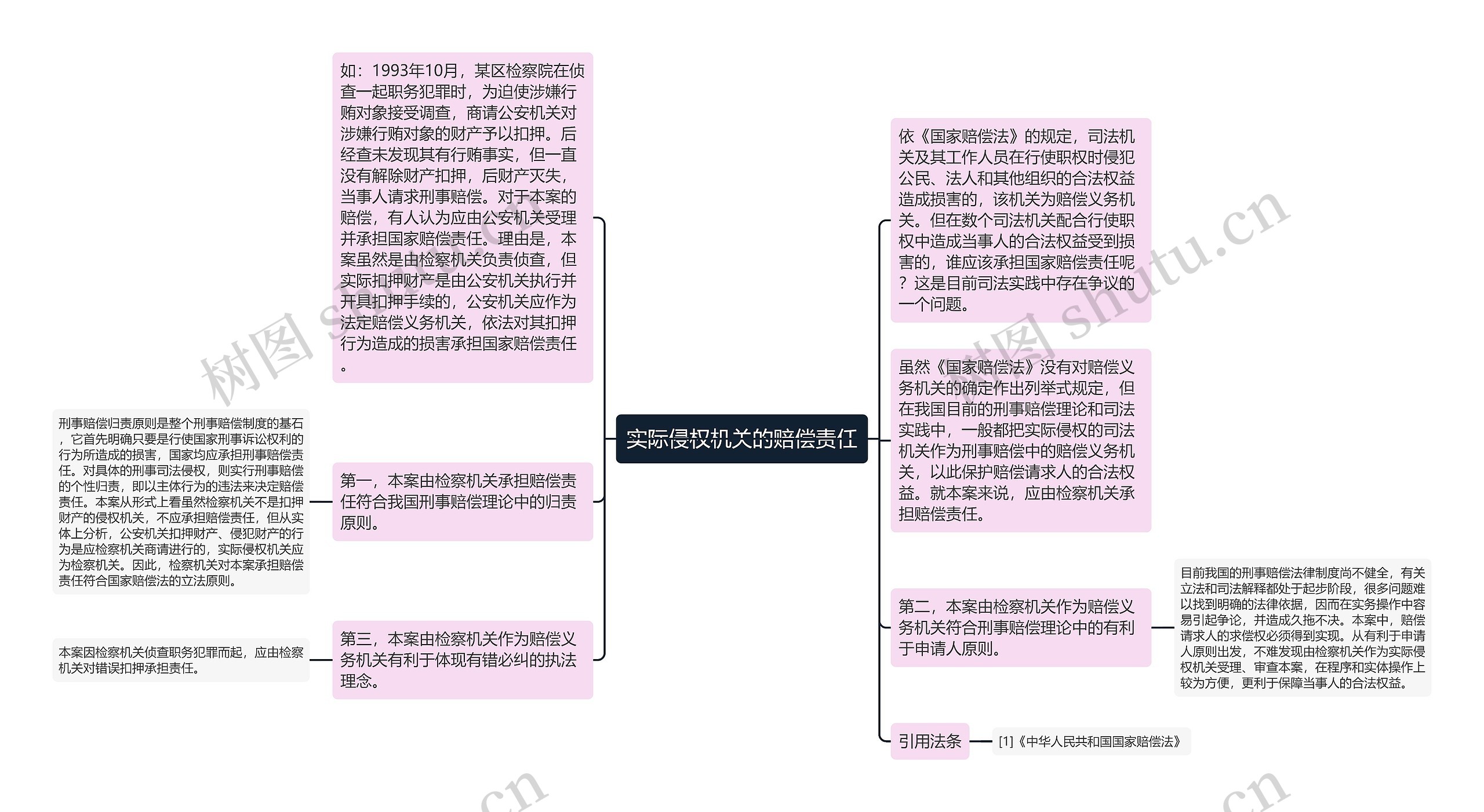 实际侵权机关的赔偿责任思维导图