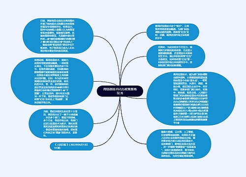 用信息技术助力政策落地见效