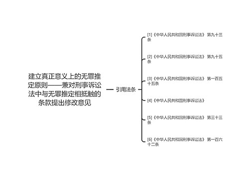 建立真正意义上的无罪推定原则——兼对刑事诉讼法中与无罪推定相抵触的条款提出修改意见