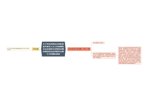 关于判有死刑的共同犯罪案件被告人未上诉检察院未抗诉复核中发现判决确有错误的应如何制作法律文书问题的批复