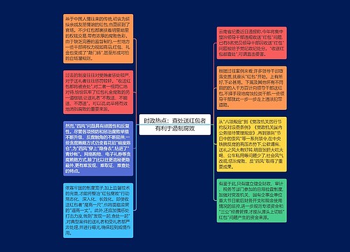时政热点：查处送红包者有利于遏制腐败