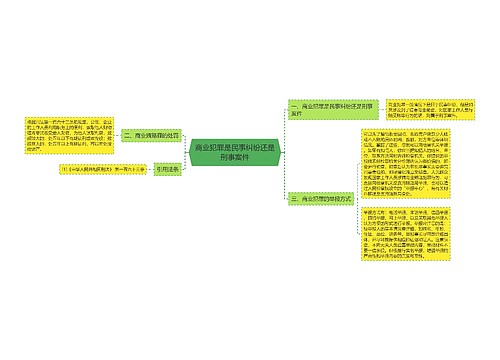 商业犯罪是民事纠纷还是刑事案件