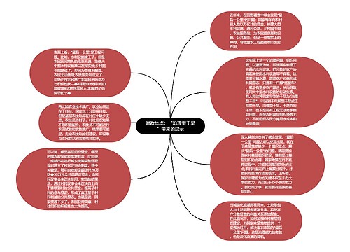 时政热点：“治理型干旱”带来的启示