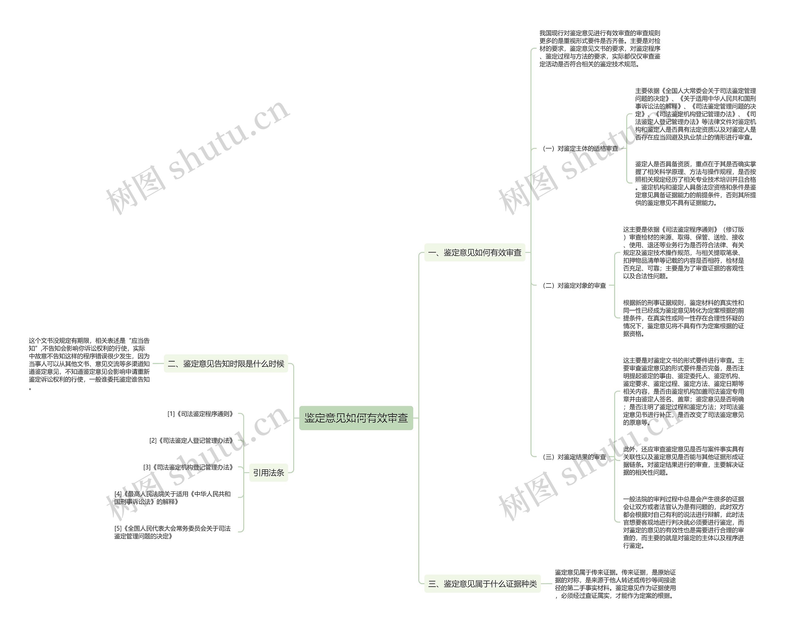 鉴定意见如何有效审查思维导图