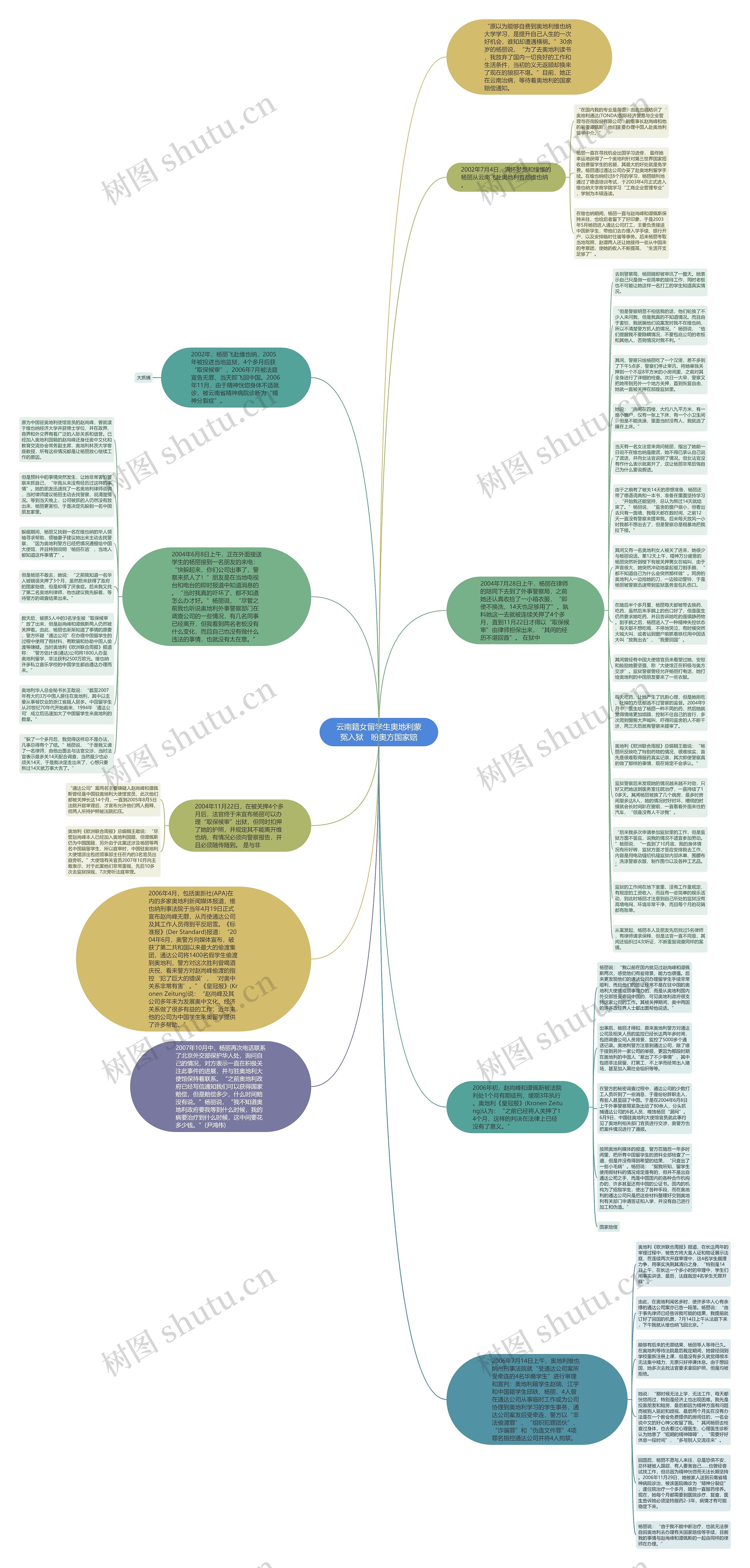 云南籍女留学生奥地利蒙冤入狱　盼奥方国家赔思维导图