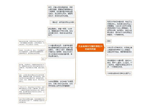 无业者闹市引爆炸弹致24伤被判死缓