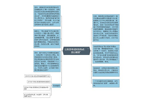 公务员考试时政热点：“因公超速”