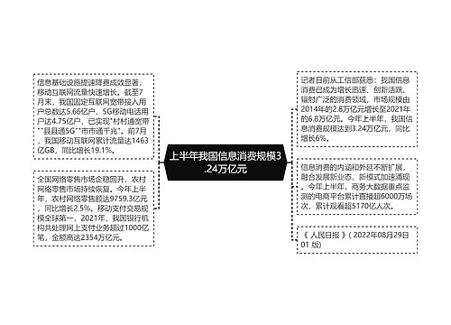 上半年我国信息消费规模3.24万亿元