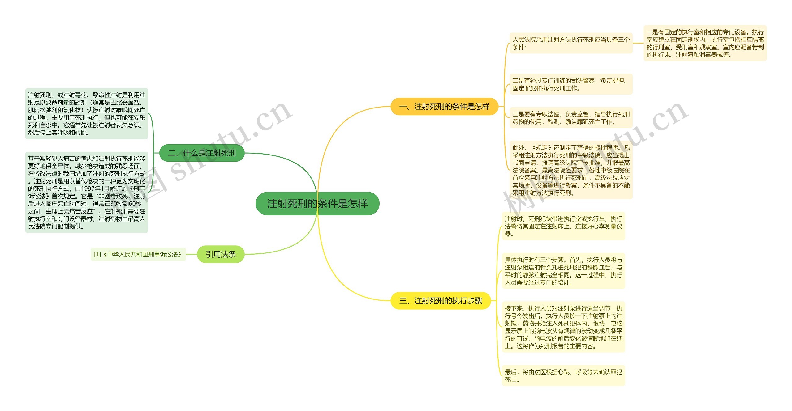 注射死刑的条件是怎样思维导图