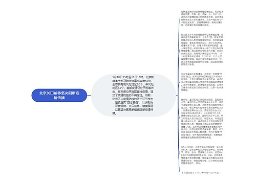 北京关口前移坚决阻断疫情传播